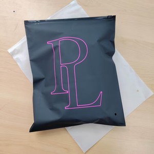 Wholesale Custom Hot Pink Logo Matte Black PE Zipper <b>Bags</b> Frosted <b>Zip</b> Lock Pouches For Clothing Jewelry Skincare Brand Packaging - Product Image 6