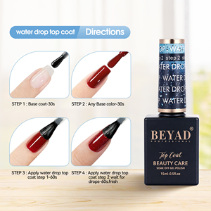 Beyad Water Drop Gel Top Coat, <span class=keywords><strong>Effet</strong></span> 3D Brillant Sans Résidu, Vernis de Finition pour Nail Art, Manucure <span class=keywords><strong>Bulle</strong></span> DIY, Soak Off Lampe UV LED - Product Image 2