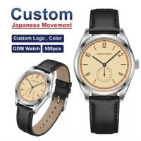 Montre de luxe entièrement personnalisable, étanche 3ATM, à quartz, avec cadran couleur personnalisée, vente en gros