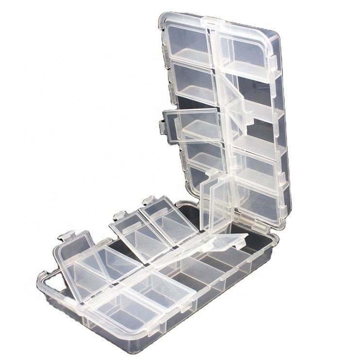 2025 Fishing Tackle Box 10 Compartments For Small Clear Plastic Waterproof Hooks Lures Baits Fishing Accessories