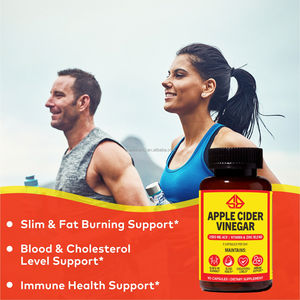 Suplemento herbario de vinagre de sidra de manzana OEM con vitamina D, zinc, magnesio y té verde para adelgazar, quemar grasa y fortalecer el sistema inmunológico, 90 unidades. - Product Image 3