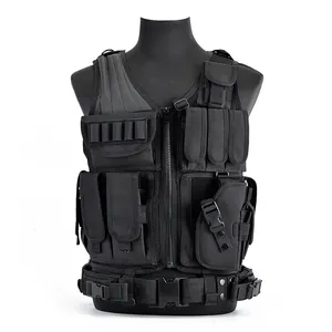 Outdoor tactical gear mesh breathable anti stab vest Protective tactical vest mesh anti stab vest with Magazine pouches