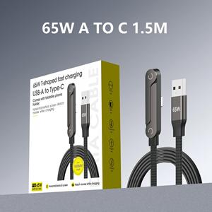 WFYEAR 240W <span class=keywords><strong>2</strong></span> en 1, Soporte Plegable de Carga Rápida Negro, <span class=keywords><strong>Cable</strong></span> de Datos Tipo-C de Material TPE de 1.5m, Soporte para Teléfono y Tableta para Uso con Cámara - Product Image 1