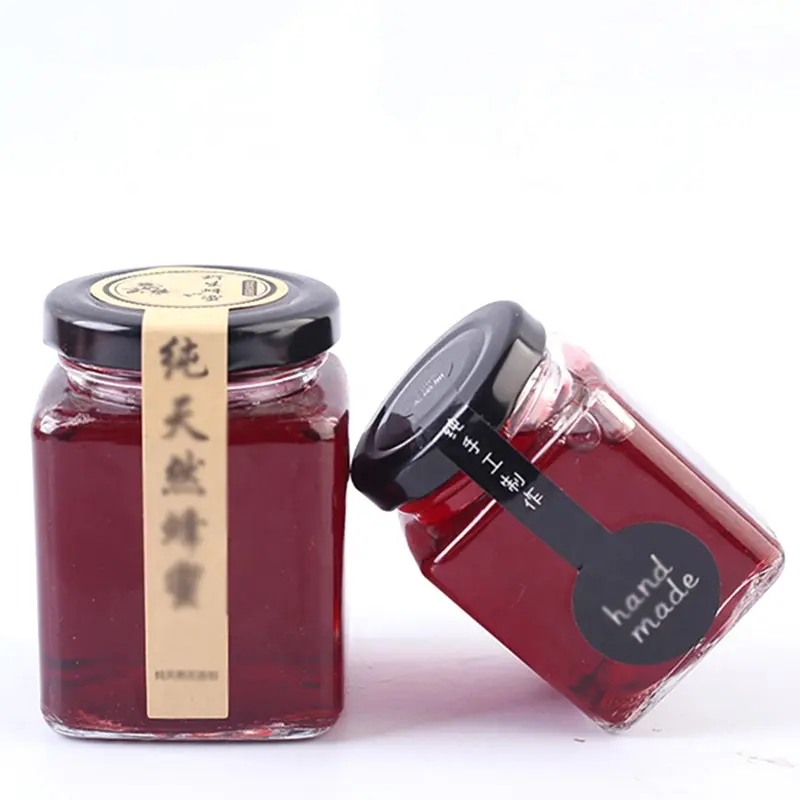 50, 100, 200, 280, 380, 500, 730Ml Quảng Trường Rõ Ràng Glass Mật Ong Jam Sauce Jar Lưu Trữ Chai & Chum Mật Ong Lọ Trong Số Lượng Lớn