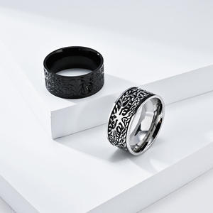 Nordic Tree Of Life <b>Titanium</b> Steel <b>Ring</b> For <b>Men</b> Steel Black Size 8 Gift Jewelry - Product Image 3