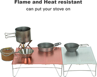 Table pliante de camping miniature en aluminium portable WOQI, couleur rose, mobilier d'extérieur