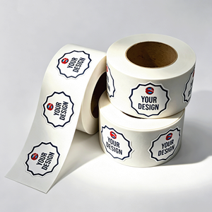 Wholesale Personalized Customized Round Transparent <strong>Label</strong> Clear Custom Stickers Roll Private Logo <strong>Label</strong> for <strong>Packaging</strong> - Product Image 2