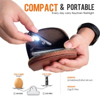 Lampe torche porte-clés OCSHARK S15 Pro 750 lumens, mode lune 30H, lumière latérale UV 365nm, base magnétique, 21g, Type-C, charge rapide 50 min