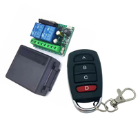 Control remoto inalámbrico de 4 botones de Metal de 433MHz 1527 código fijo Control remoto de aprendizaje para puerta de garaje