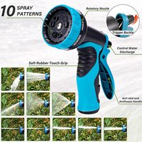 Tuyau d'arrosage de jardin extensible résistant à l'usure de 50 pieds/100 pieds avec buse à 10 fonctions personnalisée
