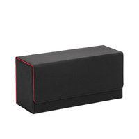 Boîte de rangement pour cartes de jeu de grande taille personnalisée, boîte de rangement pour cartes de jeu à double rabat avec plateau, convient aux cartes de jeu magnétiques à une touche