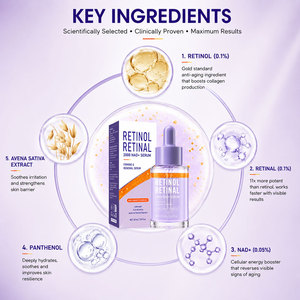Suero Dual Retinol Retinal 2000 NAD+ Antienvejecimiento, Reafirmante, Renovador, Reductor de Arrugas, Piel Radiante, para Principiantes de Retinoides, 30 ml - Product Image 4