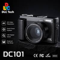 Kamera Vlogging Profesional 4K DLC untuk Kreator YouTube TikTok 48MP Auto Focus Layar Lipat 16X Zoom Perekam Video Genggam
