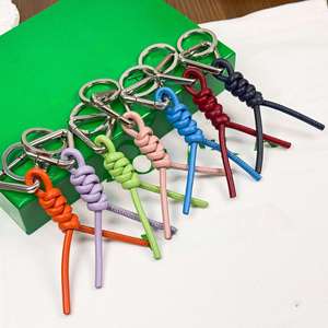 Simple Braided Leather Strap Keychain Minimalist Key Holder Durable Daily Use Bag Charm Fashion Accessory Gifts for Men Women - Product Image 2