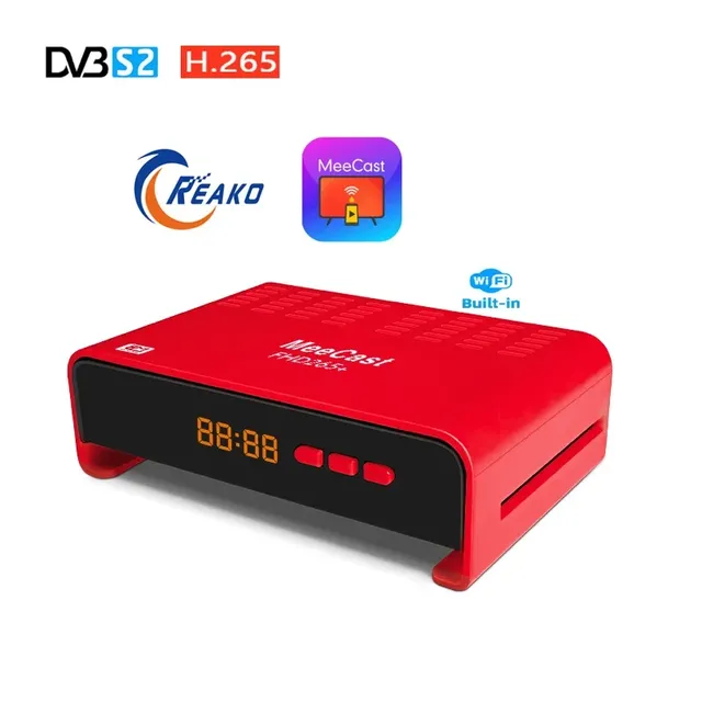 Hot-selling Africa Wi-Fi Integrated Satellite TV Receiver H265 Digital FTA TV Box Decoder Set Top Box Plastic