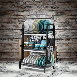 Organizador <span class=keywords><strong>de</strong></span> cocina <span class=keywords><strong>de</strong></span> acero al carbono <span class=keywords><strong>de</strong></span> <span class=keywords><strong>3</strong></span> niveles <span class=keywords><strong>de</strong></span> gran capacidad, estante para <span class=keywords><strong>platos</strong></span> y <span class=keywords><strong>escurridor</strong></span>, soporte <span class=keywords><strong>de</strong></span> almacenamiento, <span class=keywords><strong>escurridor</strong></span> <span class=keywords><strong>de</strong></span> <span class=keywords><strong>platos</strong></span> <span class=keywords><strong>de</strong></span> Metal - Product Image 2