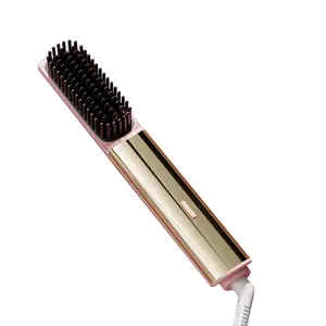Escova alisadora de cabelo inteligente PTC aquecimento elétrica alisadora de cabelo inteligente pente de venda quente 2024
