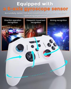 S201 Wireless Gamepad <b>for</b> 2/<b>PC</b>/Android/iOS-400mAh Battery <8M Range Six-Axis Motion Sensing Game Controller - Product Image 5