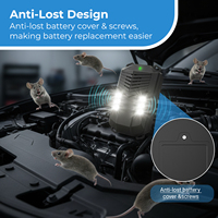 Répulsif anti-rongeurs pour voiture amélioré Dispositif antiparasitaire intelligent de dissuasion de souris à ultrasons sous le capot avec chargement USB pour baie moteur
