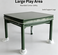 Table de Mahjong Automatique Moderne Multicolore, Design Pliable, Pieds en Acier Inoxydable, Capacité 4 Joueurs, Écologique et Portable