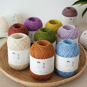 Yunfei 100% <span class=keywords><strong>fil</strong></span> <span class=keywords><strong>de</strong></span> <span class=keywords><strong>lin</strong></span> No.5 haute ténacité tricoté à la main tige aiguille Crochet laine ficelle utilisation pour le tricot à la main - Product Image 2