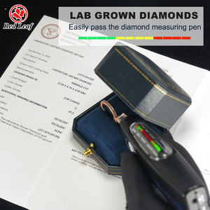 रेड लीफ 10k 14k 18k सोने की अंगूठी सेट-1ct 2ct 3ct 3ct 2ct 3ct 3ct के साथ सेट किया गया हीरा सगाई की अंगूठी - Product Image 4