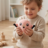 Peluche Flamant Rose Personnalisée en Gros, Balle à Presser Douce en Polaire et Coton PP, Jouet Anti-Stress en Peluche, Cadeau pour Enfants, Lavable