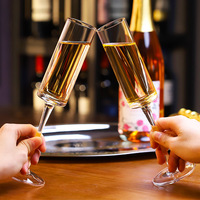 Ensemble de gobelets en cristal sans plomb modernes pour vin et flûtes, faits à la main, pour mariage, pour usage domestique
