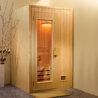 Sauna inframerah 2 orang, spektrum penuh terapi lampu merah uap kering keluarga Spa Log kabin Villa dalam ruangan menggunakan kualitas tinggi