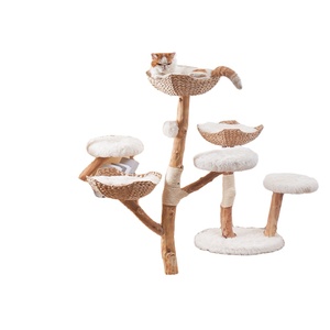 Casa para Gatos de Madera Natural Sólida, Ecológica y de Lujo, con Diseño de Nido Tejido, Personalizable en Color - Product Image 2