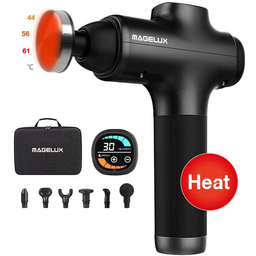 Heated massage gun