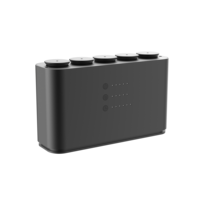 Diffuseur d'huiles essentielles à air froid multi-canaux avec 5 bouteilles à contrôle indépendant, veilleuse intégrée, pour parfumer la maison
