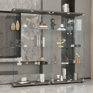 Raum Glas Vitrine Schuh Glass chrank Display Stone Schmuck Display Stand Gläser Living Showcase Design mit Glastüren