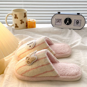 Evergreen Open Toe Half-<b>Slipper</b> for Women's Autumn/Winter <b>Thick</b>-<b>Soled</b> Double-Layer Wool Cotton Anti-Slippery <b>Slippers</b> - Product Image 4