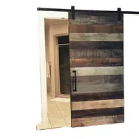 ध्वनिरोधी डिजाइन हार्डवेयर आधुनिक ठोस लकड़ी के भीतरी कमरे फिसलने खलिहान दरवाजे