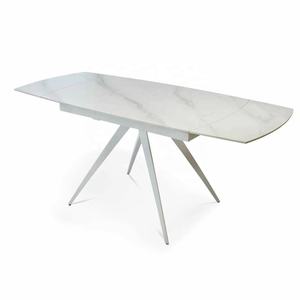 Mesa <span class=keywords><strong>de</strong></span> comedor <span class=keywords><strong>de</strong></span> mármol <span class=keywords><strong>de</strong></span> piedra sinterizada <span class=keywords><strong>de</strong></span> cerámica <span class=keywords><strong>de</strong></span> China con patas <span class=keywords><strong>de</strong></span> metal negro con parte superior <span class=keywords><strong>de</strong></span> 12 mm <span class=keywords><strong>de</strong></span> espesor - Product Image 5