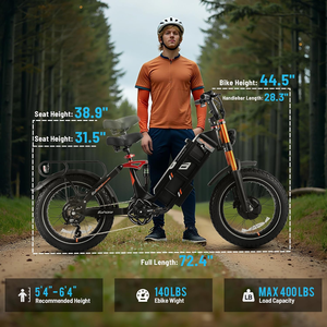 Bicicleta Eléctrica Híbrida Personalizada Juliet Pro 2 Eahora, Almacén UE, 52V 70AH, Bicicleta Eléctrica de Carretera y Montaña con Neumáticos Anchos - Product Image 2