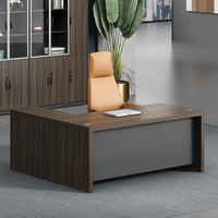 Escritorio de gerente en forma de L Diseño moderno Escritorio de muebles de equipo de oficina CEO de madera duradero