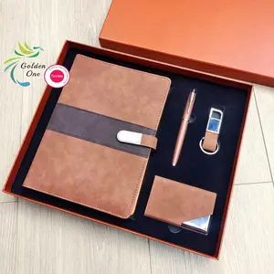 Conjunto de caixa de presente de negócios para homens, caderno de diário corporativo de luxo personalizado, novidade de qualidade e publicidade promocional, novo produto