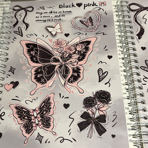 Cuaderno Espiral A5 Estilo Mariposa Rosa Ballet, Cuaderno de Regalo Grande para Estudiantes - Product Image 4
