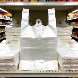ถุงเสื้อยืด HDPE/LDPE แบบใช้แล้วทิ้ง พร้อมหูหิ้วแบบเสื้อกั๊ก สำหรับใส่ของชำ ผลไม้ และผัก - Product Image 4