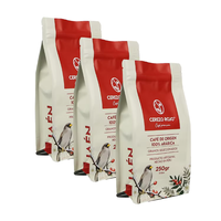 Emballage écologique, sachet à fond plat, 100g, 250g, 500g, 1kg, 12 oz, sac à café avec valve
