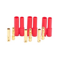 Connecteur banane doré Amass 4,0 mm avec capuchon/étui de protection pour batterie RC, ESC, moteur
