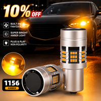 Bombillas LED 1156 de 54 Chips 2016 Canbus Antiparpadeo, Luz de Freno Trasera BA15S, Lámpara para Auto