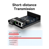 Transceptores de Fibra Óptica GIANTECH 1x9 Monomodo SC 1.25G 1310nm 3KM BIDI de Baja Latencia PECL con 3 Años de Garantía para Transmisión de Datos