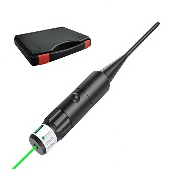 High-Power USB Rechargeable Plug-and-Play Calibrator Kit with 32 Adapters Laser Sight Green/Red Hole