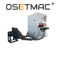Machine à polir le bois automatique OSETMAC, polisseuse pour le travail du bois, pour le ponçage des surfaces en bois des portes d'armoires