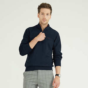 Sweater <strong>Men's</strong> Cashmere Pullover Custom Sweater Autumn/winter Youth Business Casual Lapel Solid Color Long Sleeve <strong>Polo</strong> Autumn Jac - Product Image 3