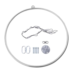 FDFIT Ensemble de cerceaux aériens en acier inoxydable 1Tab 33" 85cm pour Acrobaties, <span class=keywords><strong>Cirque</strong></span>, Lyra Aérienne, avec Kit de Fixation - Product Image 3