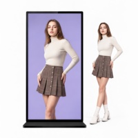 Afficheur numérique Android 4K sur pied, 55, 65, 75, 86 pouces, écran tactile intérieur pour la publicité dans les magasins, les centres commerciaux et les aéroports